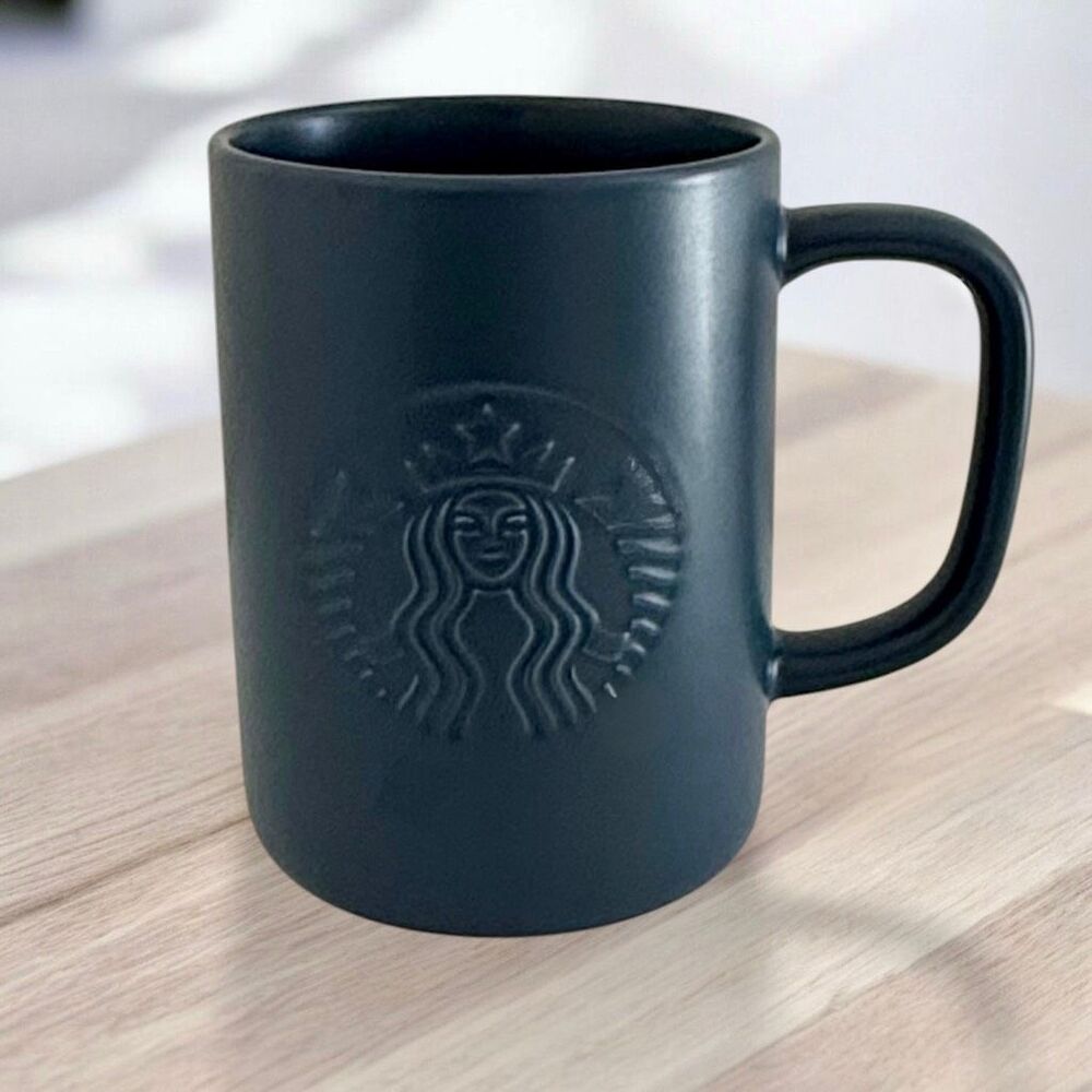 Starbucks 2022 Peacock Blue Recycled Ceramic Line Mug 16oz